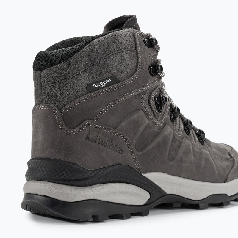 Jack Wolfskin Refugio Prime Texapore Mid pentru bărbați, cizme de trekking gri ardezie 9