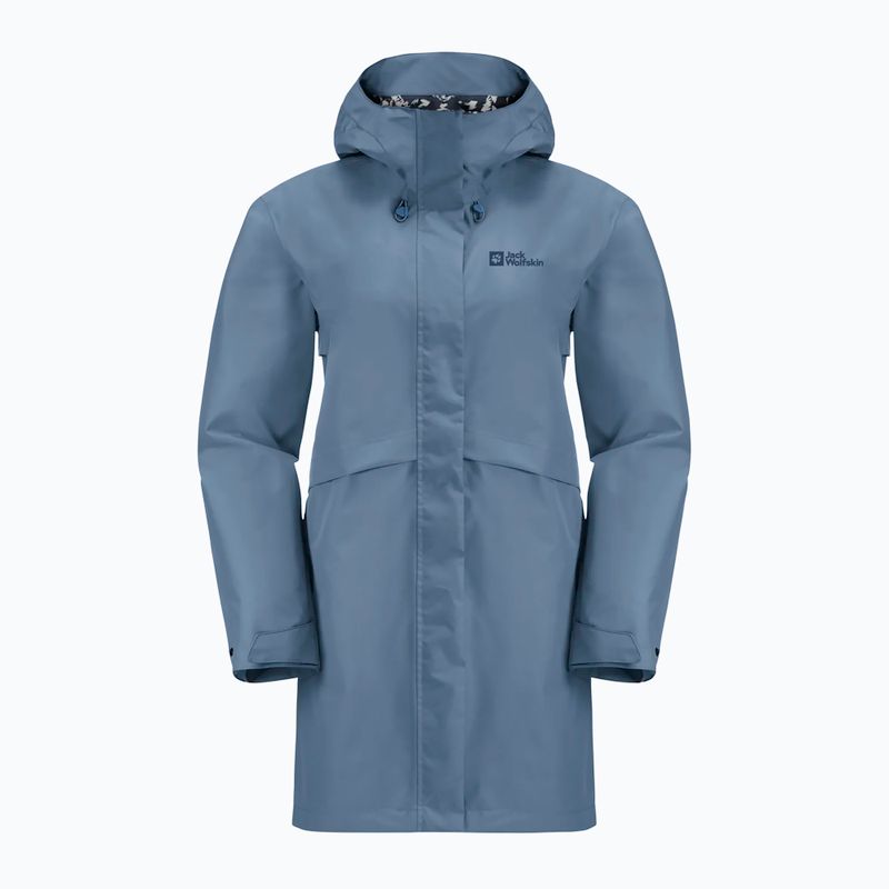 Palton de ploaie pentru femei Jack Wolfskin Cape West Coat elemental blue 7