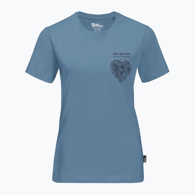 Tricou pentru femei Jack Wolfskin Discover Heart elemental blue 4