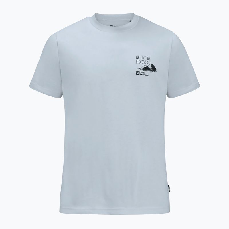 Tricou pentru bărbați Jack Wolfskin Discover soft blue