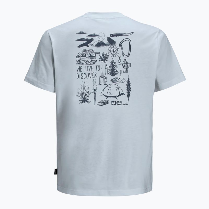 Tricou pentru bărbați Jack Wolfskin Discover soft blue