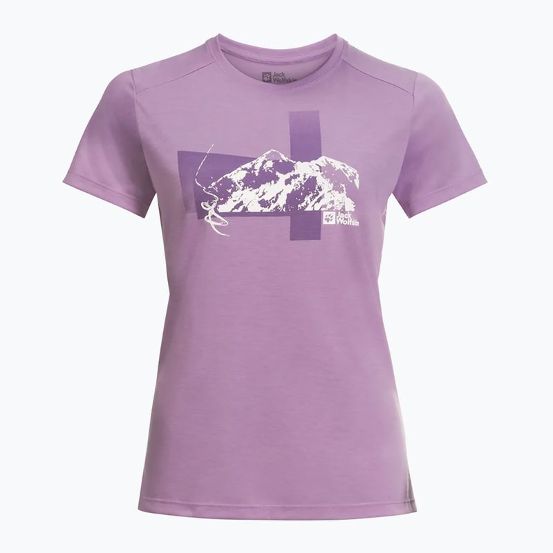 Tricou de trekking pentru femei Jack Wolfskin Vonnan S/S Graphic velvet 4