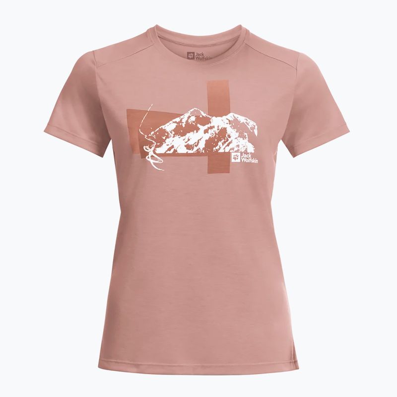 Tricou de trekking pentru femei Jack Wolfskin Vonnan S/S Graphic rose dawn