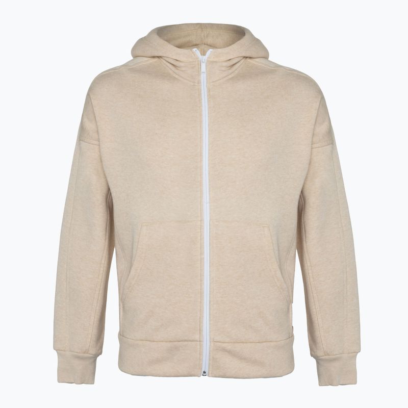 Hanorac pentru femei adidas Studio Lounge Fleece Full Zip botanic beige mel