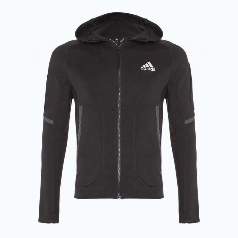 Hanorac pentru bărbați adidas Designed For Gameday Full Zip black