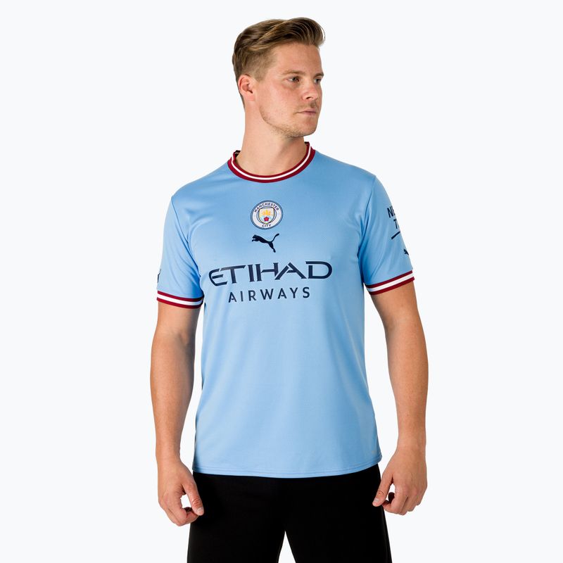 Tricou de fotbal pentru bărbați Puma Mcfc Home Jersey Replica echipa albastru 765710