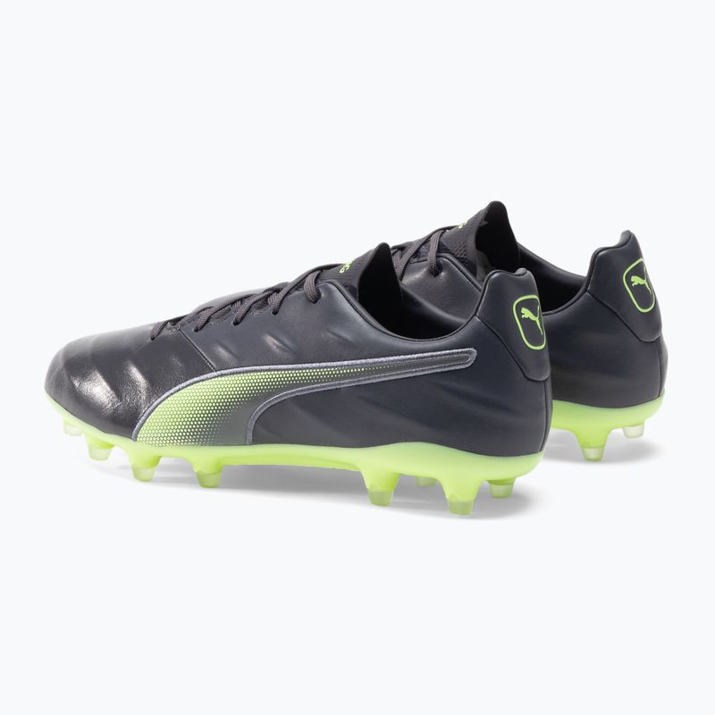 PUMA King Pro 21 FG ghete de fotbal pentru bărbați negru-verde 106549 05 3
