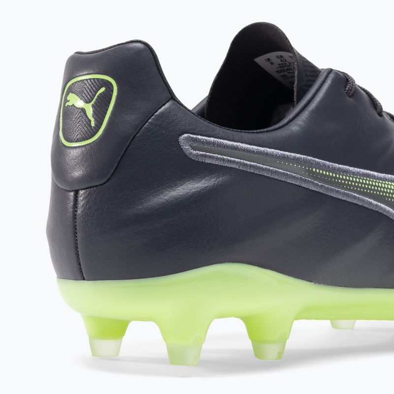 PUMA King Pro 21 FG ghete de fotbal pentru bărbați negru-verde 106549 05 8