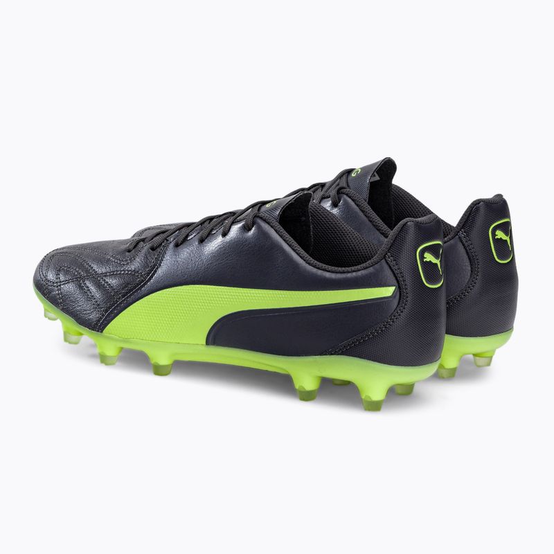 PUMA King Hero 21 FG ghete de fotbal pentru bărbați negru-verde 106554 05 3