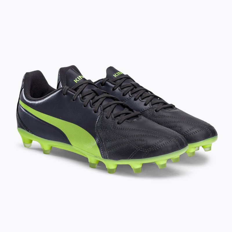 PUMA King Hero 21 FG ghete de fotbal pentru bărbați negru-verde 106554 05 4