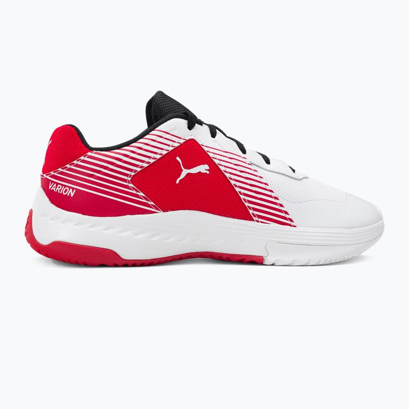 Încălțăminte de volei pentru copii PUMA Varion Jr alb-roșie 10658507 2