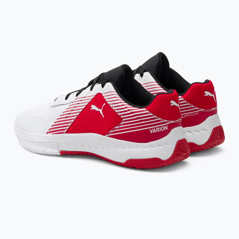 Încălțăminte de volei pentru copii PUMA Varion Jr alb-roșie 10658507 3