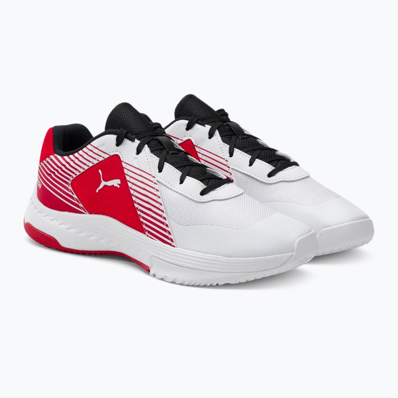 Încălțăminte de volei pentru copii PUMA Varion Jr alb-roșie 10658507 4