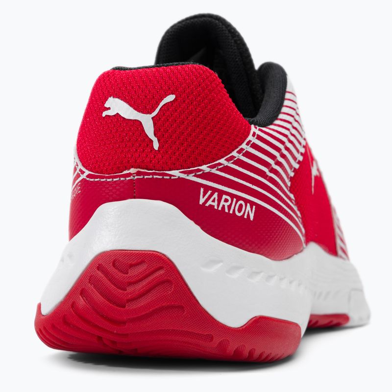 Încălțăminte de volei pentru copii PUMA Varion Jr alb-roșie 10658507 8