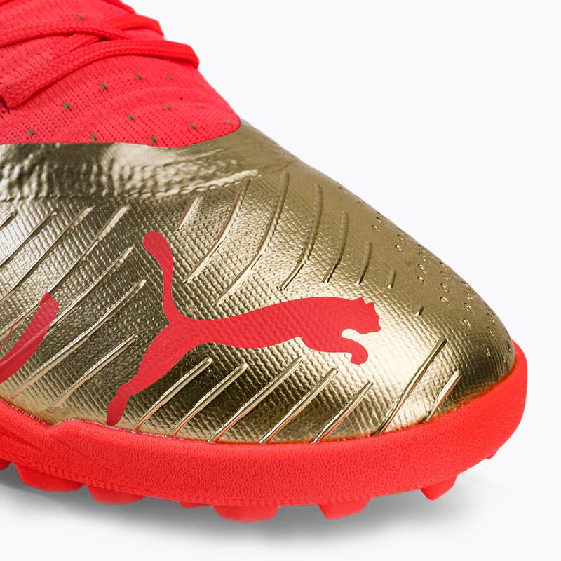 Ghete de fotbal pentru copii PUMA Future Z 3.4 Neymar Jr. TT portocaliu și auriu 107108 01 7