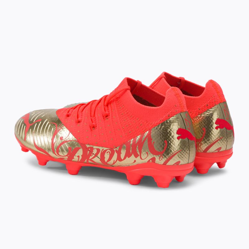 Ghete de fotbal pentru copii PUMA Future Z 3.4 Neymar Jr. FG/AG portocaliu/auriu 107107 01 3