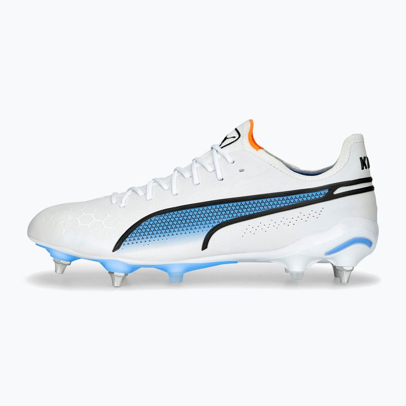 PUMA King Ultimate MXSG ghete de fotbal pentru bărbați puma alb/puma negru/blue glimmer/ultra orange 11