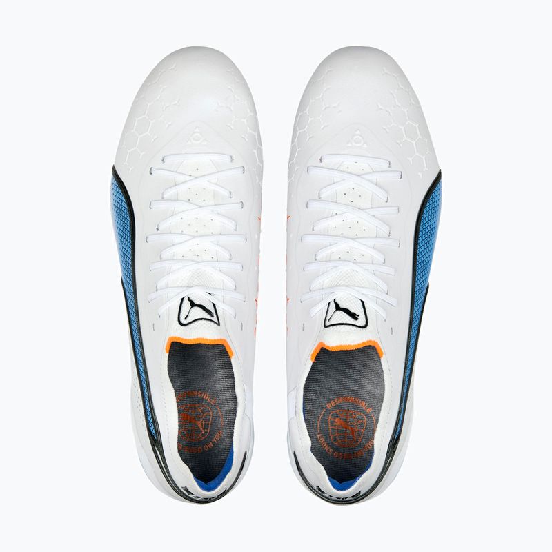 PUMA King Ultimate MXSG ghete de fotbal pentru bărbați puma alb/puma negru/blue glimmer/ultra orange 15