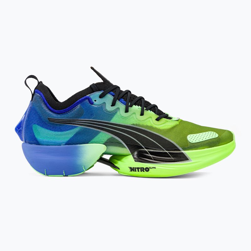 Pantofi de alergare pentru bărbați PUMA Fast-R NITRO Elite Carbon royal sapphire/fizzy lime 2