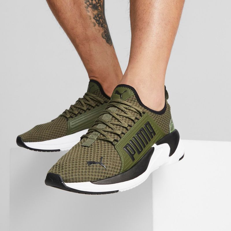 Pantofi de antrenament pentru bărbați PUMA Softride Premier Slip On Tiger Camo verde 378028 03 2