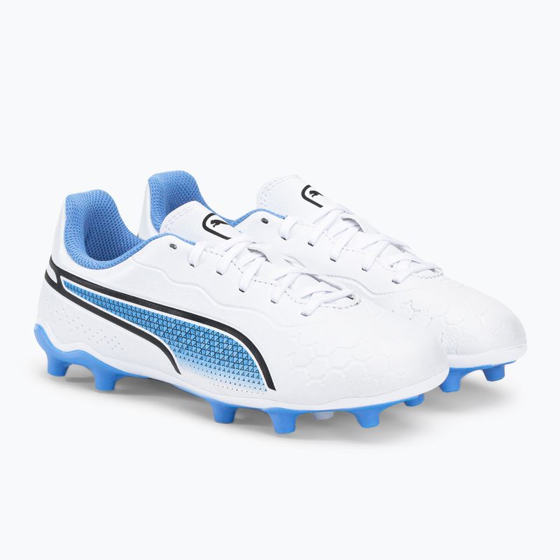 PUMA King Match FG/AG ghete de fotbal pentru copii alb 107266 01 4