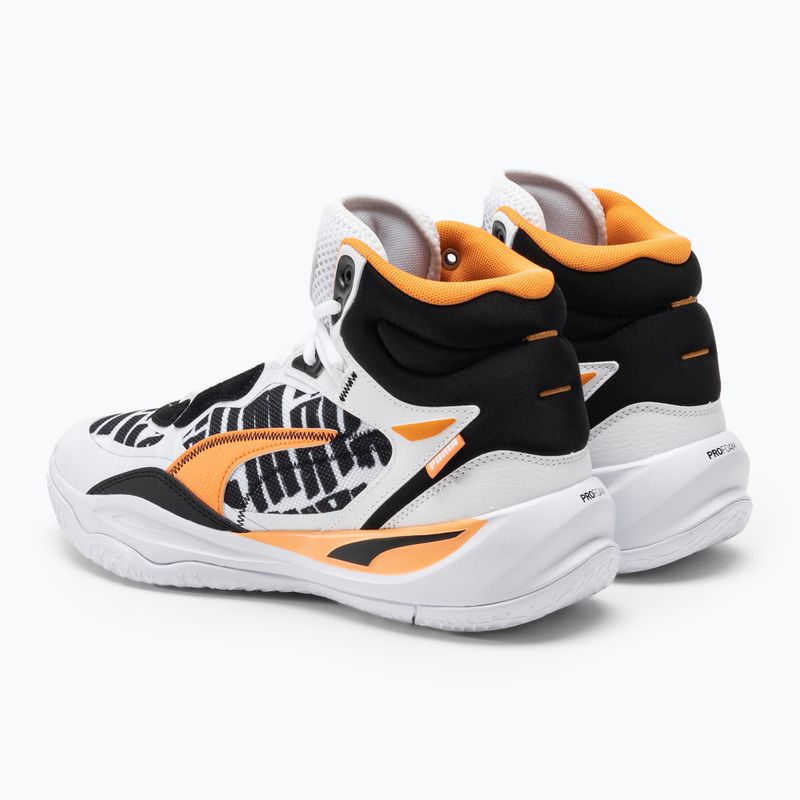 Pantofi de baschet pentru bărbați PUMA Playmaker Pro Mid Block Party puma alb 3