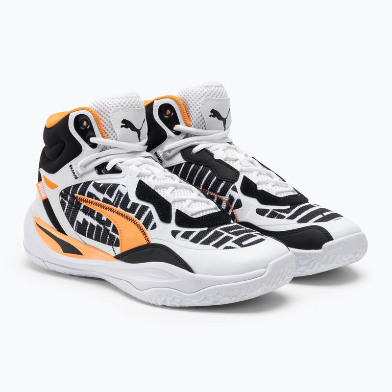 Pantofi de baschet pentru bărbați PUMA Playmaker Pro Mid Block Party puma alb 4