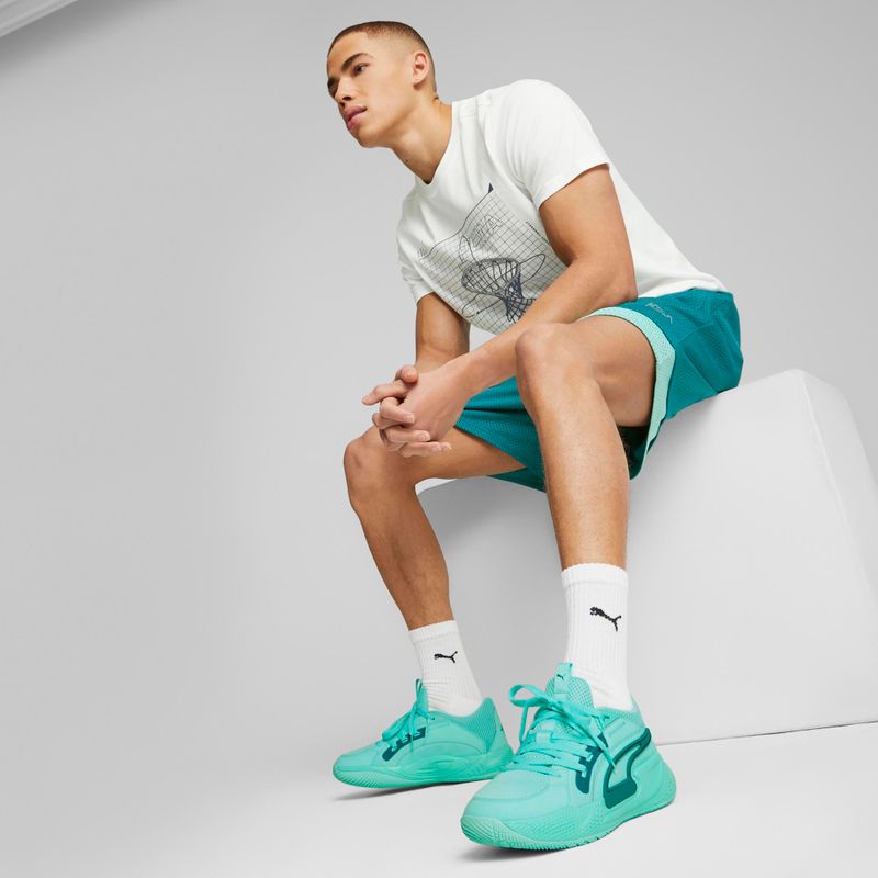 Pantofi de baschet pentru bărbați PUMA Court Rider electric peppermint/green lagoon 15