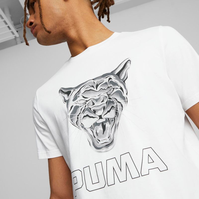 Tricou de baschet pentru bărbați PUMA Clear Out puma alb 6