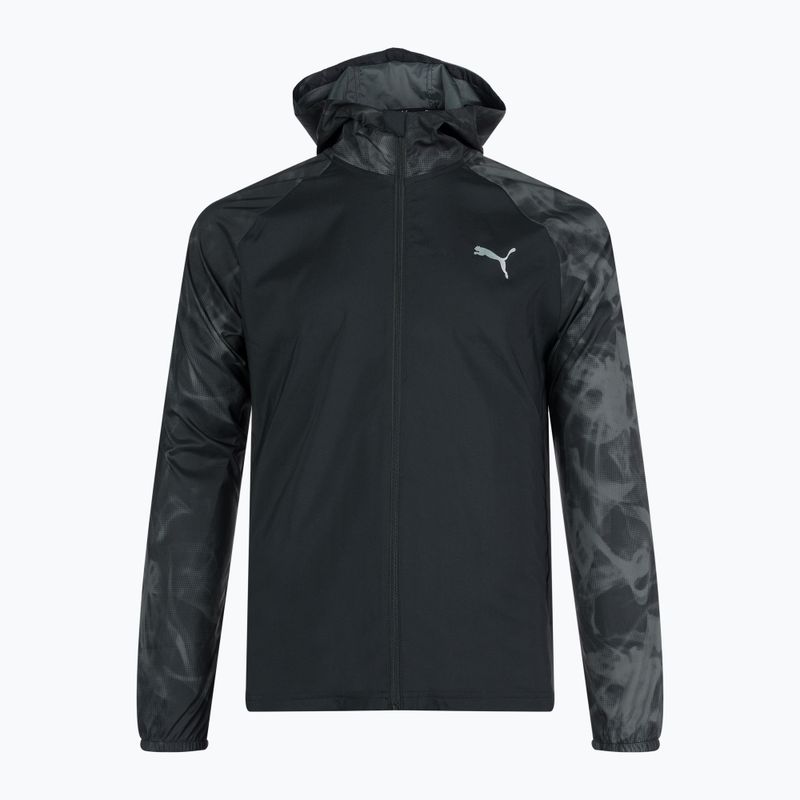Jachetă de alergare pentru bărbați PUMA Run Favorite Aop Woven negru 523389 01