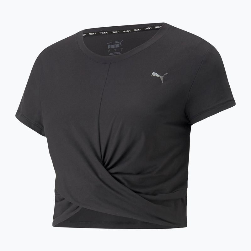 Tricou de yoga pentru femei PUMA Studio Yogini Lite Twist negru 523164 01