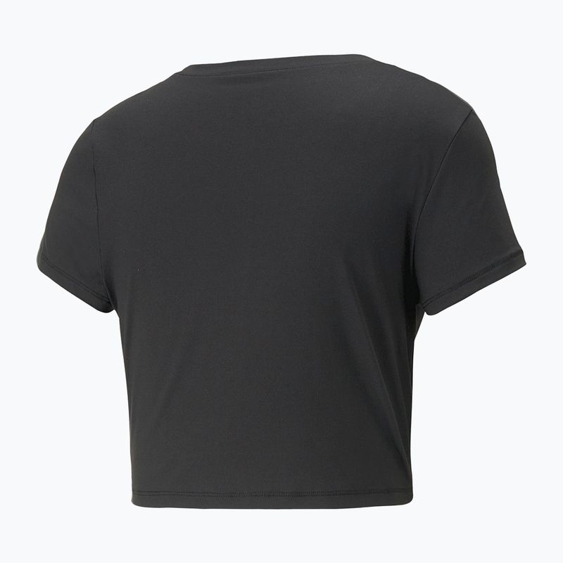 Tricou de yoga pentru femei PUMA Studio Yogini Lite Twist negru 523164 01 2