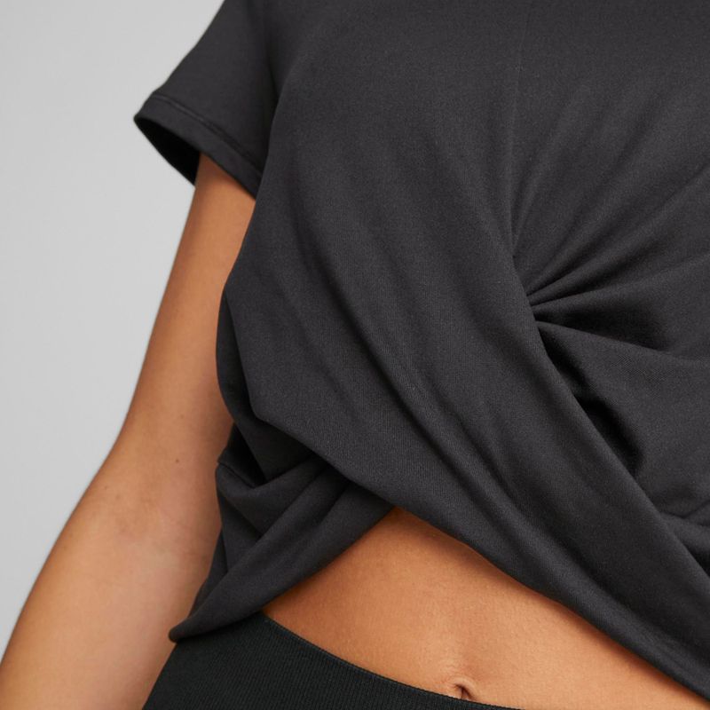 Tricou de yoga pentru femei PUMA Studio Yogini Lite Twist negru 523164 01 6