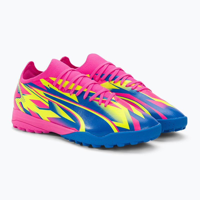 PUMA Ultra Match Energy TT ghete de fotbal pentru bărbați roz luminos/alerta galbenă/albastru ultra 6