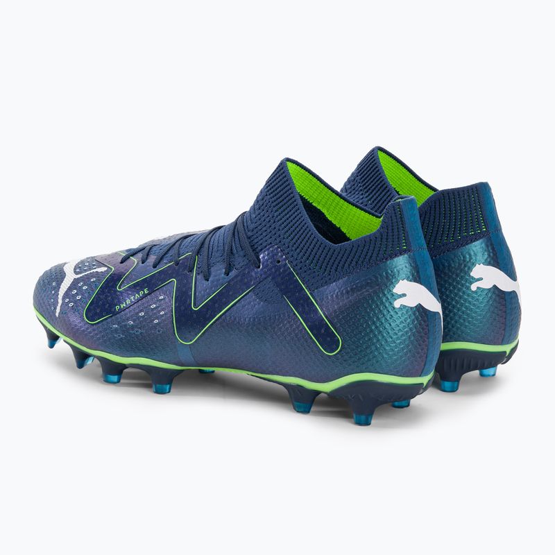 PUMA Future Pro FG/AG ghete de fotbal pentru bărbați albastru persan/alb/puma alb/pro verde 3