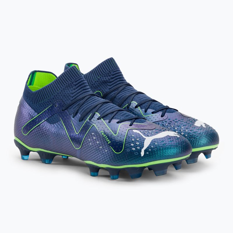 PUMA Future Pro FG/AG ghete de fotbal pentru bărbați albastru persan/alb/puma alb/pro verde 4