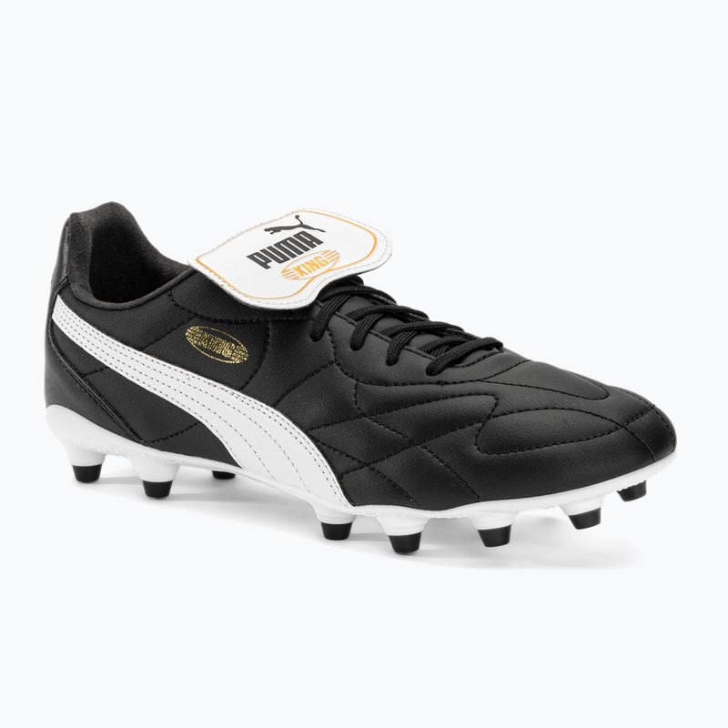 Ghete de fotbal pentru bărbați PUMA King Top FG/AG puma negru/puma alb/puma auriu