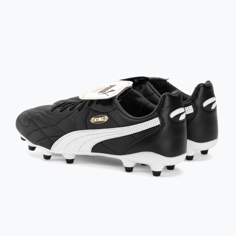 Ghete de fotbal pentru bărbați PUMA King Top FG/AG puma negru/puma alb/puma auriu 3