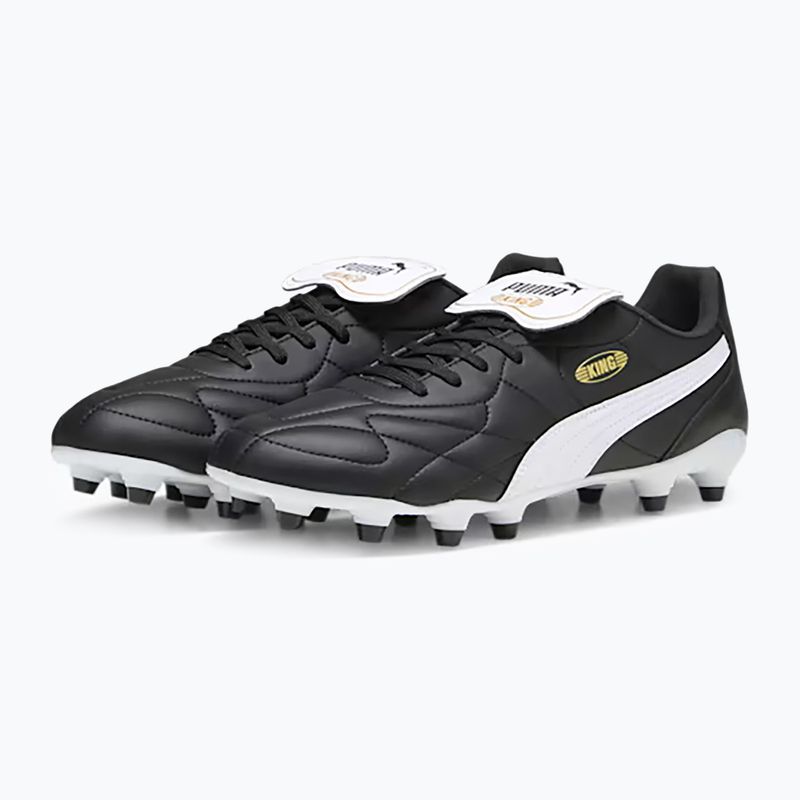 Ghete de fotbal pentru bărbați PUMA King Top FG/AG puma negru/puma alb/puma auriu 13