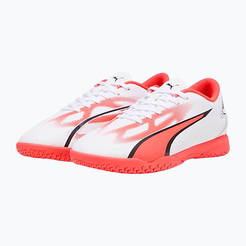 PUMA Ultra Play IT Jr ghete de fotbal pentru copii puma alb/puma negru/fire orchid 13