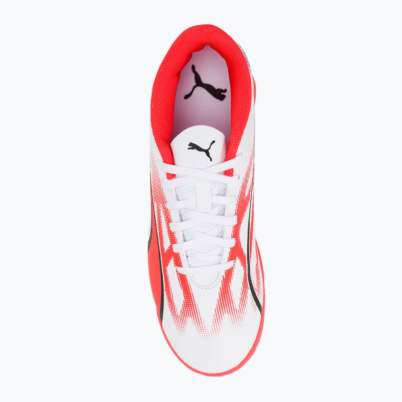 PUMA Ultra Play IT Jr ghete de fotbal pentru copii puma alb/puma negru/fire orchid 6