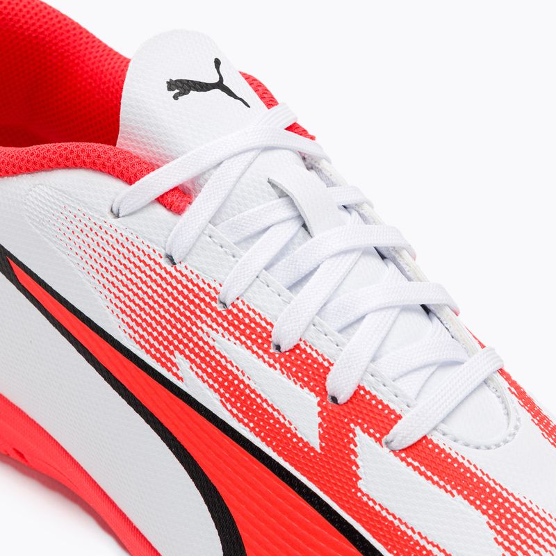 PUMA Ultra Play IT Jr ghete de fotbal pentru copii puma alb/puma negru/fire orchid 8