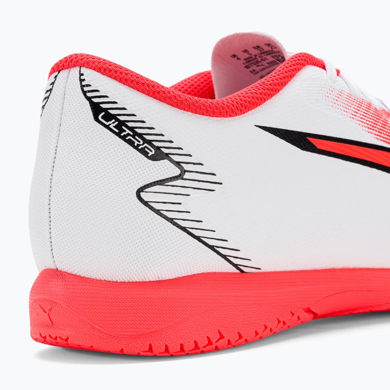 PUMA Ultra Play IT Jr ghete de fotbal pentru copii puma alb/puma negru/fire orchid 9