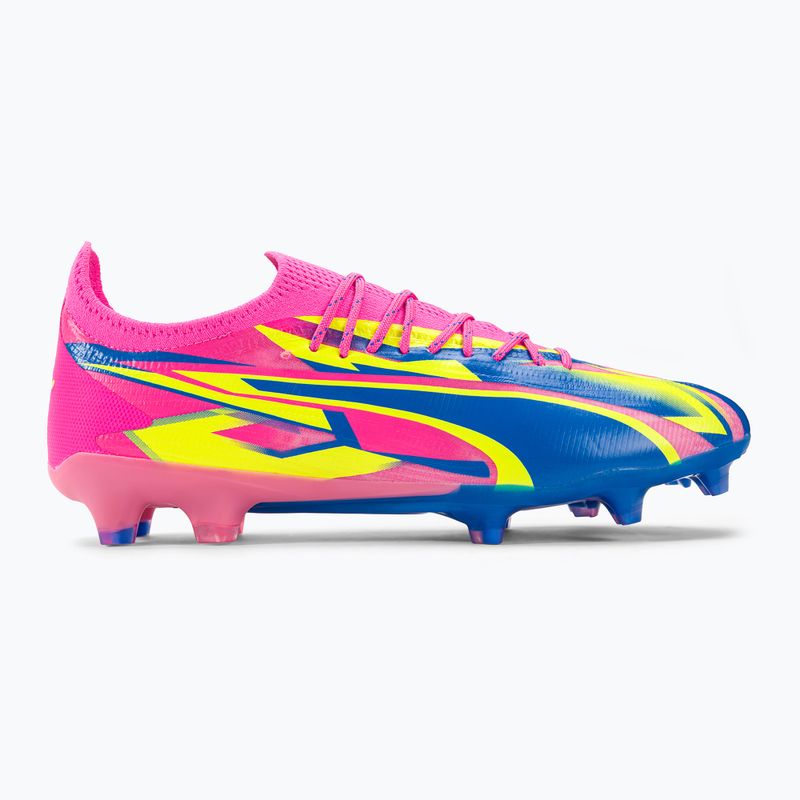 Cizme de fotbal pentru bărbați PUMA Ultra Ultimate Energy FG/AG roz luminos/albastru ultra/galben alertă 2