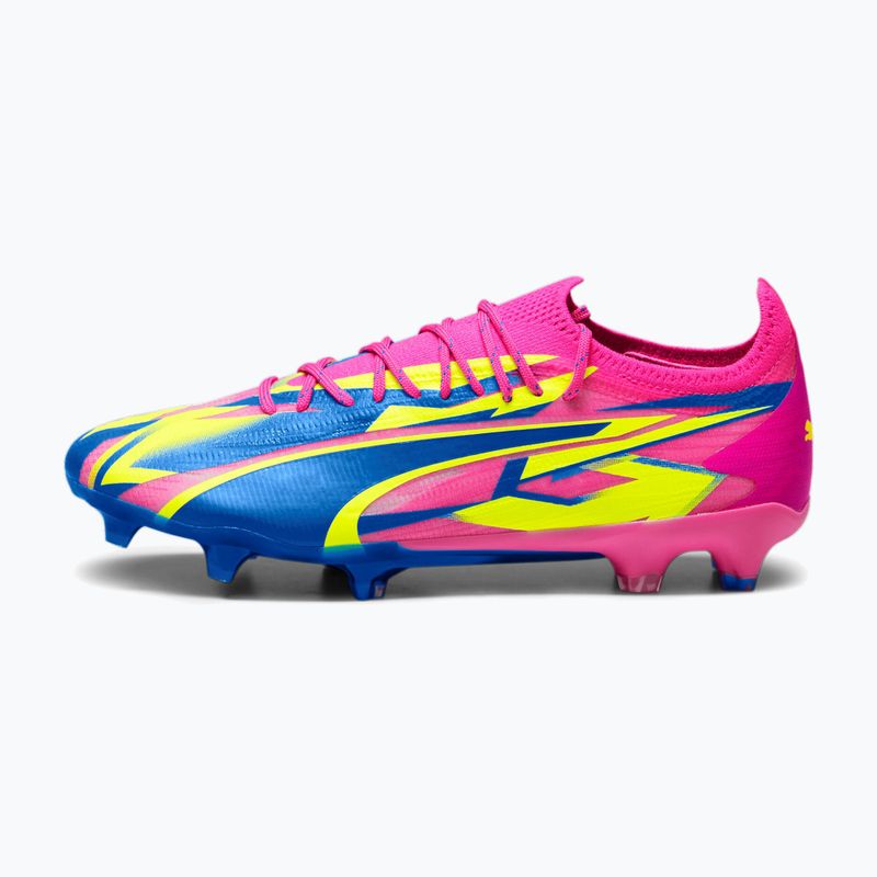 Cizme de fotbal pentru bărbați PUMA Ultra Ultimate Energy FG/AG roz luminos/albastru ultra/galben alertă 11