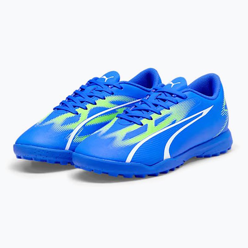 PUMA Ultra Play TT Jr ghete de fotbal pentru copii ultra blue/puma white/pro green 8