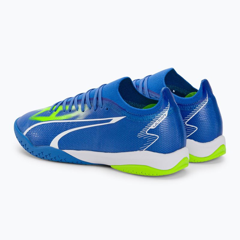 Ghete de fotbal PUMA Ultra Match IT pentru bărbați ultra blue/puma white/pro green 3