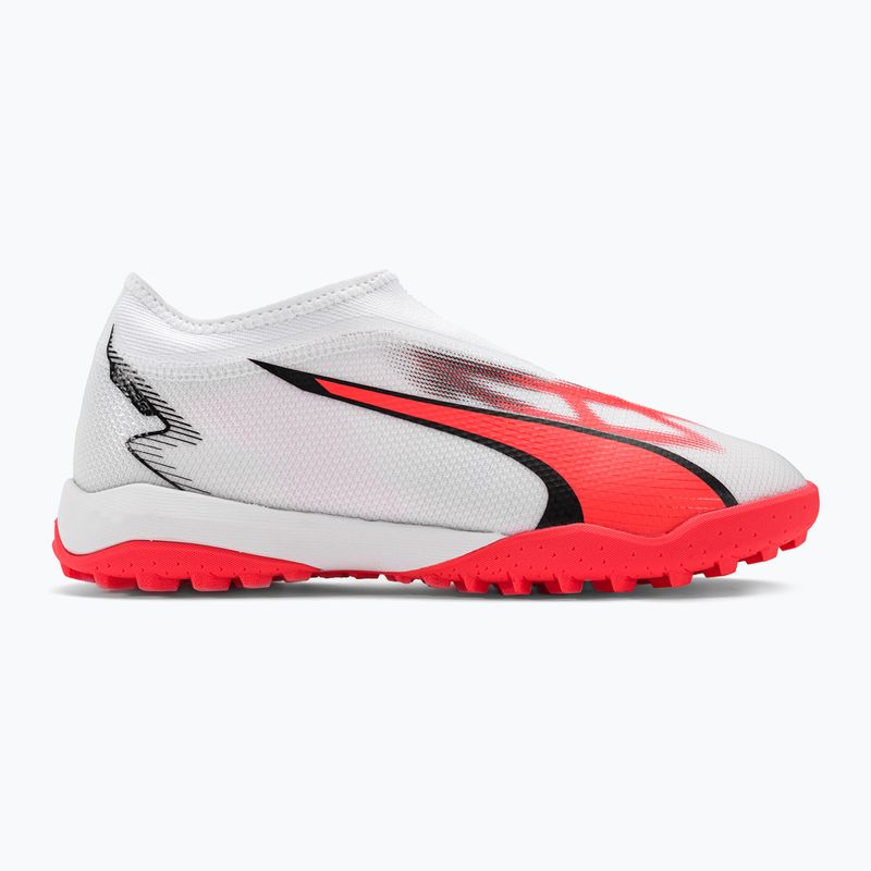 PUMA Ultra Match Ll TT + Mid Jr ghete de fotbal pentru copii puma alb/puma negru/fire orchid 2