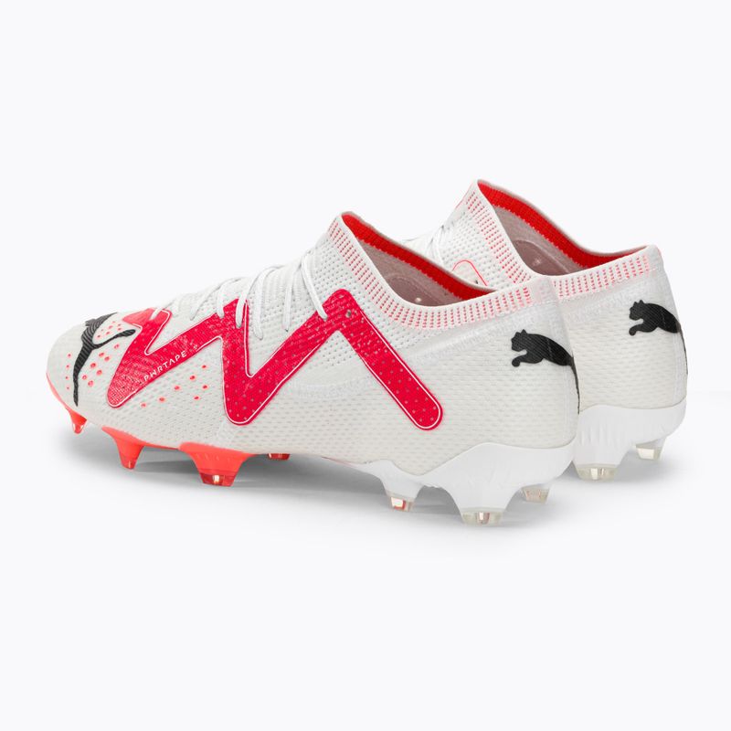 Cizme de fotbal pentru bărbați PUMA Future Ultimate Low FG/AG puma alb/puma negru/fire orchid 3