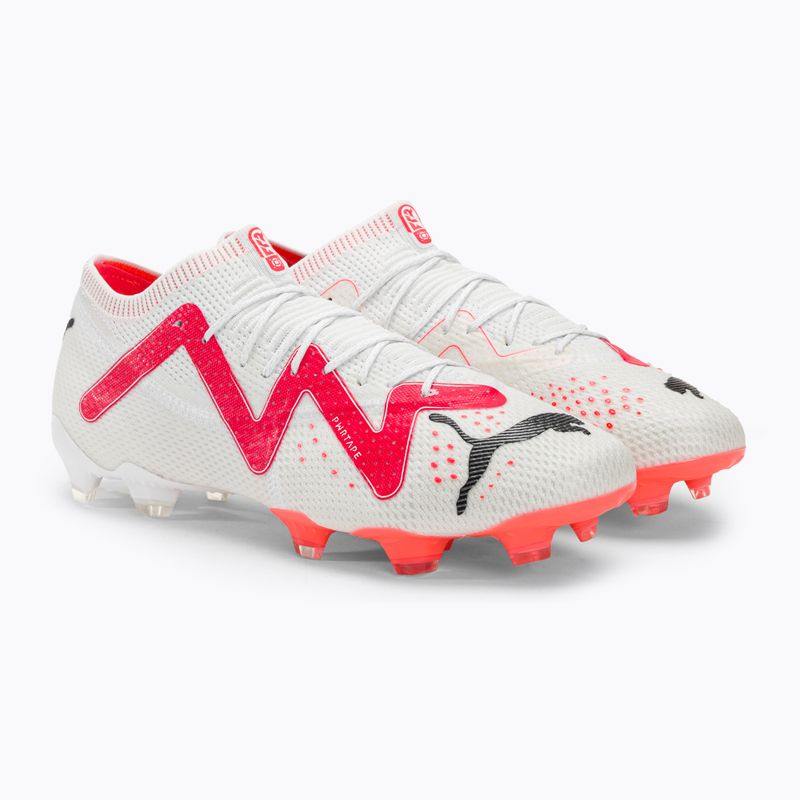 Cizme de fotbal pentru bărbați PUMA Future Ultimate Low FG/AG puma alb/puma negru/fire orchid 4